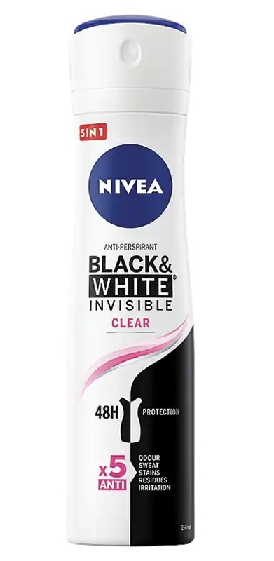 اسپری زنانه نیوا Black & White Clear حجم 200 میل